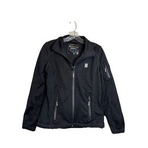 BEX‎ Soft Shell Black Zip Up Jacket Size Small